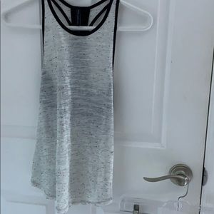 Tank top with semi open back and sports bra design
